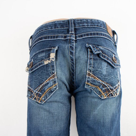 BKE Buckle Lily Stretch Capri 29 X 21 Women's Denim Jeans Thick Stitch - Picture 5 of 12